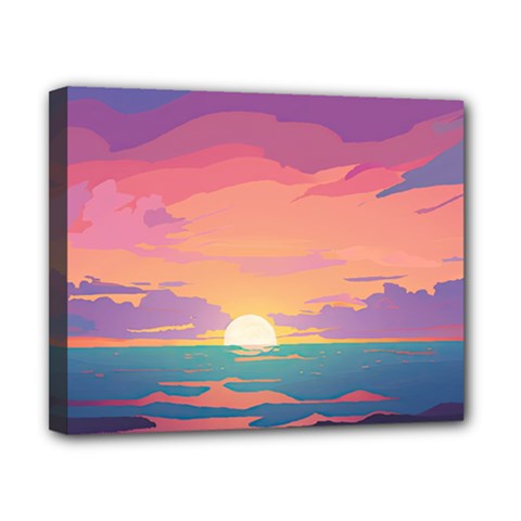 Sunset Ocean Beach Water Tropical Island Vacation 4 Canvas 10  X 8  (stretched) by Pakemis