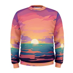 Sunset Ocean Beach Water Tropical Island Vacation 4 Men s Sweatshirt by Pakemis