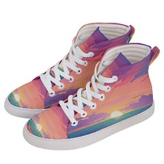 Sunset Ocean Beach Water Tropical Island Vacation 4 Women s Hi-top Skate Sneakers by Pakemis