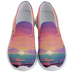 Sunset Ocean Beach Water Tropical Island Vacation 4 Men s Lightweight Slip Ons by Pakemis