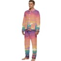 Sunset Ocean Beach Water Tropical Island Vacation 4 Men s Long Sleeve Velvet Pocket Pajamas Set View3