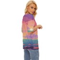 Sunset Ocean Beach Water Tropical Island Vacation 4 Oversized Basic Tee View3