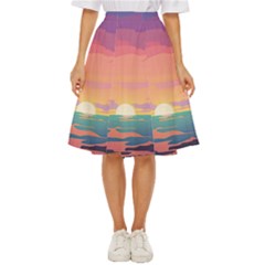 Sunset Ocean Beach Water Tropical Island Vacation 4 Classic Short Skirt by Pakemis