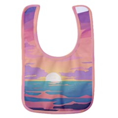 Sunset Ocean Beach Water Tropical Island Vacation 4 Baby Bib by Pakemis