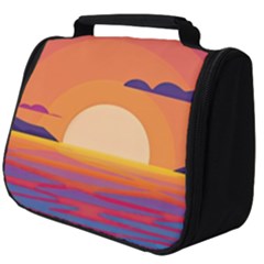 Sunset Ocean Beach Water Tropical Island Vacation Landscape Full Print Travel Pouch (big) by Pakemis