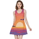 Sunset Ocean Beach Water Tropical Island Vacation Landscape Inside Out Reversible Sleeveless Dress View3