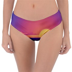 Sunset Ocean Beach Water Tropical Island Vacation Reversible Classic Bikini Bottoms by Pakemis