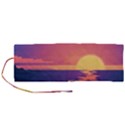 Sunset Ocean Beach Water Tropical Island Vacation Roll Up Canvas Pencil Holder (M) View1