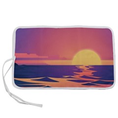 Sunset Ocean Beach Water Tropical Island Vacation Pen Storage Case (m) by Pakemis