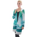 Tsunami Tidal Wave Wave Minimalist Ocean Sea 2 Hooded Pocket Cardigan View1