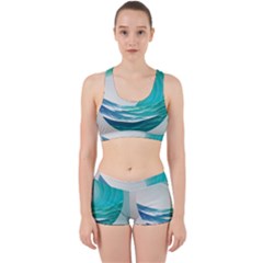 Tsunami Tidal Wave Wave Minimalist Ocean Sea 2 Work It Out Gym Set by Pakemis