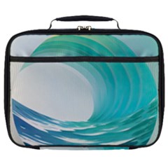 Tsunami Tidal Wave Wave Minimalist Ocean Sea 2 Full Print Lunch Bag by Pakemis