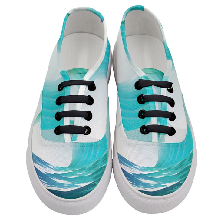 Tsunami Tidal Wave Wave Minimalist Ocean Sea 2 Women s Classic Low Top Sneakers