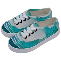 Tsunami Tidal Wave Wave Minimalist Ocean Sea 2 Kids  Classic Low Top Sneakers by Pakemis