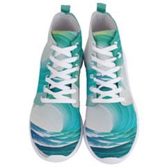 Tsunami Tidal Wave Wave Minimalist Ocean Sea 2 Men s Lightweight High Top Sneakers by Pakemis