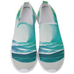 Tsunami Tidal Wave Wave Minimalist Ocean Sea 2 Men s Slip On Sneakers by Pakemis