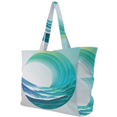 Tsunami Tidal Wave Wave Minimalist Ocean Sea 2 Simple Shoulder Bag by Pakemis