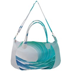 Tsunami Tidal Wave Wave Minimalist Ocean Sea 2 Removal Strap Handbag by Pakemis