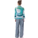 Tsunami Tidal Wave Wave Minimalist Ocean Sea 2 Kids  Frill Detail Tee View2