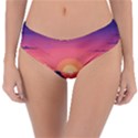 Sunset Ocean Beach Water Tropical Island Vacation 2 Reversible Classic Bikini Bottoms View3