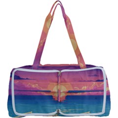 Sunset Ocean Beach Water Tropical Island Vacation 2 Multi Function Bag by Pakemis