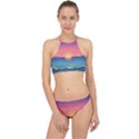 Sunset Ocean Beach Water Tropical Island Vacation 2 Racer Front Bikini Set View1