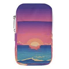 Sunset Ocean Beach Water Tropical Island Vacation 2 Waist Pouch (large) by Pakemis