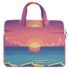 Sunset Ocean Beach Water Tropical Island Vacation 2 Macbook Pro 13  Double Pocket Laptop Bag by Pakemis