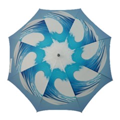 Wave Tsunami Tidal Wave Ocean Sea Water Golf Umbrellas by Pakemis