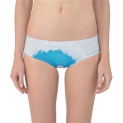 Wave Tsunami Tidal Wave Ocean Sea Water Classic Bikini Bottoms by Pakemis