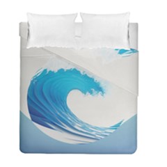 Wave Tsunami Tidal Wave Ocean Sea Water Duvet Cover Double Side (full/ Double Size) by Pakemis