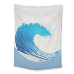 Wave Tsunami Tidal Wave Ocean Sea Water Medium Tapestry by Pakemis