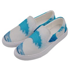 Wave Tsunami Tidal Wave Ocean Sea Water Men s Canvas Slip Ons by Pakemis