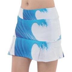 Wave Tsunami Tidal Wave Ocean Sea Water Classic Tennis Skirt by Pakemis