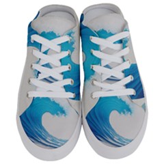 Wave Tsunami Tidal Wave Ocean Sea Water Half Slippers by Pakemis