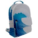 Wave Tsunami Tidal Wave Ocean Sea Water Flap Pocket Backpack (Large) View2