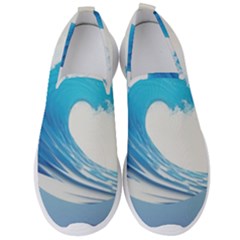 Wave Tsunami Tidal Wave Ocean Sea Water Men s Slip On Sneakers by Pakemis