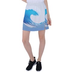 Wave Tsunami Tidal Wave Ocean Sea Water Tennis Skirt by Pakemis