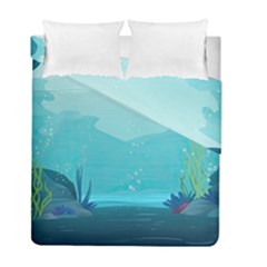 Intro Youtube Background Wallpaper Aquatic Water 2 Duvet Cover Double Side (full/ Double Size) by Pakemis