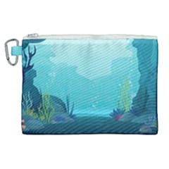 Intro Youtube Background Wallpaper Aquatic Water 2 Canvas Cosmetic Bag (xl) by Pakemis