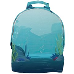 Intro Youtube Background Wallpaper Aquatic Water 2 Mini Full Print Backpack by Pakemis