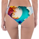 Tsunami Tidal Wave Wave Minimalist Ocean Sea 3 Reversible Classic Bikini Bottoms View2