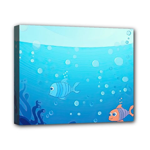 Ai Generated Ocean Sea Fish Aquatic Water Nature Canvas 10  X 8  (stretched) by Pakemis