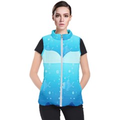 Ai Generated Ocean Sea Fish Aquatic Water Nature Women s Puffer Vest by Pakemis