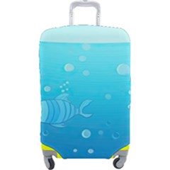 Ai Generated Ocean Sea Fish Aquatic Water Nature Luggage Cover (large) by Pakemis