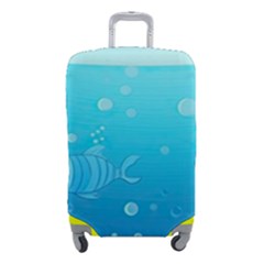 Ai Generated Ocean Sea Fish Aquatic Water Nature Luggage Cover (small) by Pakemis