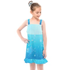 Ai Generated Ocean Sea Fish Aquatic Water Nature Kids  Overall Dress by Pakemis