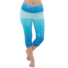 Ai Generated Ocean Sea Fish Aquatic Water Nature Lightweight Velour Capri Yoga Leggings by Pakemis