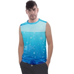 Ai Generated Ocean Sea Fish Aquatic Water Nature Men s Regular Tank Top by Pakemis