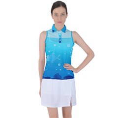 Ai Generated Ocean Sea Fish Aquatic Water Nature Women s Sleeveless Polo Tee by Pakemis